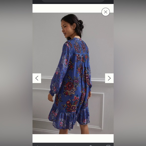 Anthropologie Diana Pintucked Dress Women’s XS Oversized Could also fit Small! - Picture 5 of 10